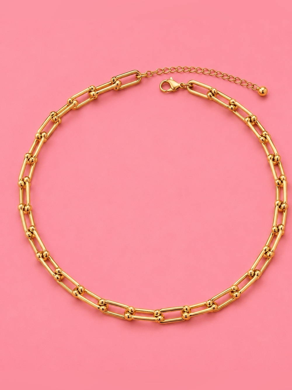 Hardware Gold Graduated Link STAINLESS STEEL Waterproof Necklace